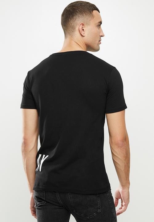 Replay - Replay side logo print tee - black