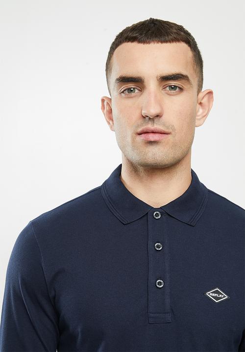 Replay - Replay long sleeve golfer - navy