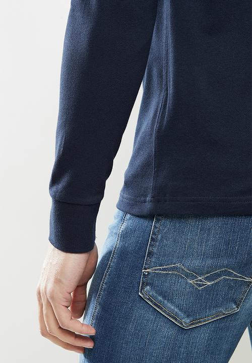Replay - Replay long sleeve golfer - navy