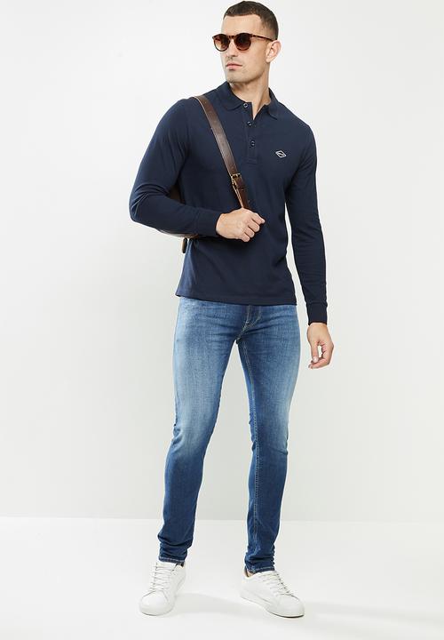 Replay - Replay long sleeve golfer - navy