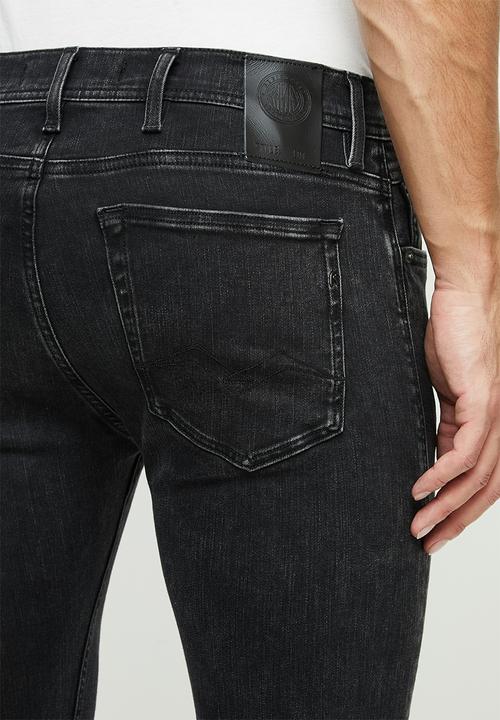 Replay - Replay skinny hyperflex jeans - black 