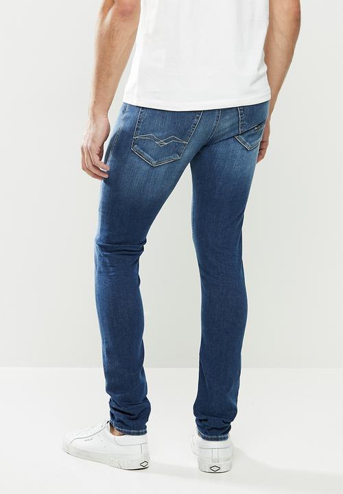 Replay - Replay skinny hyperflex mid - blue