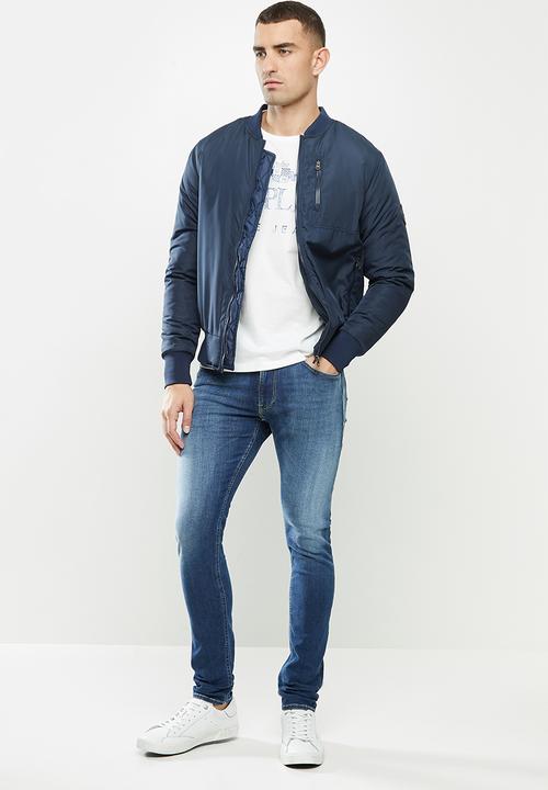 Replay - Replay skinny hyperflex mid - blue