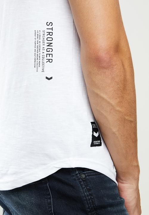S.P.C.C - Cheshire scooped hem tee - white