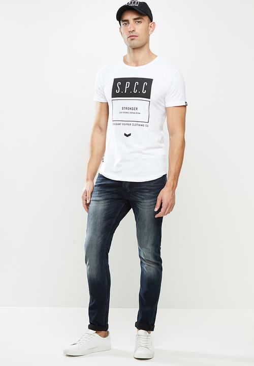 S.P.C.C - Cheshire scooped hem tee - white