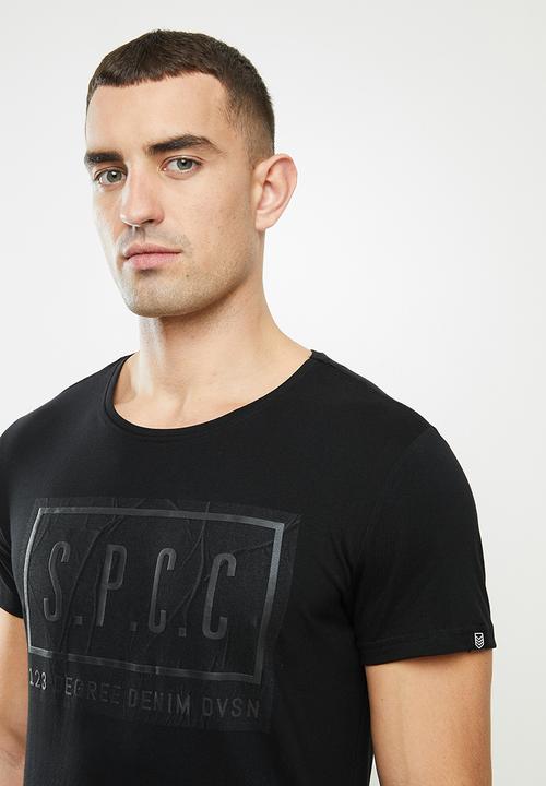 S.P.C.C - Ezra side slit straight hem tee - black