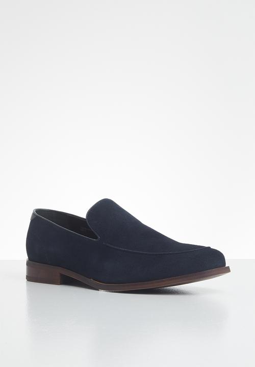 POLO - Fred suede minimalist loafer - navy