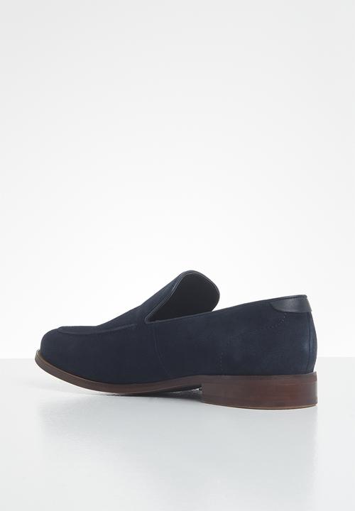 POLO - Fred suede minimalist loafer - navy