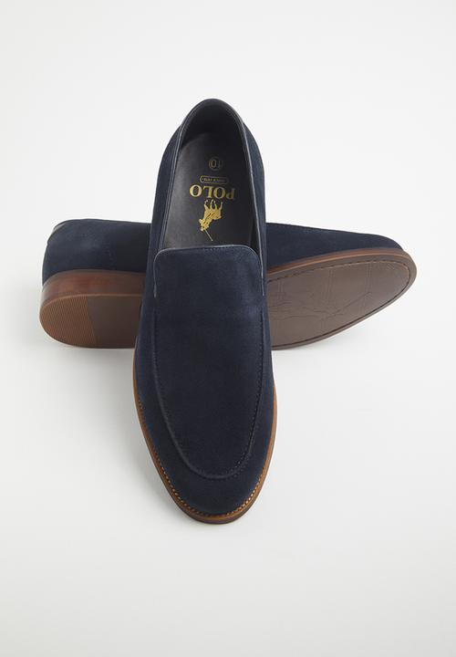 POLO - Fred suede minimalist loafer - navy