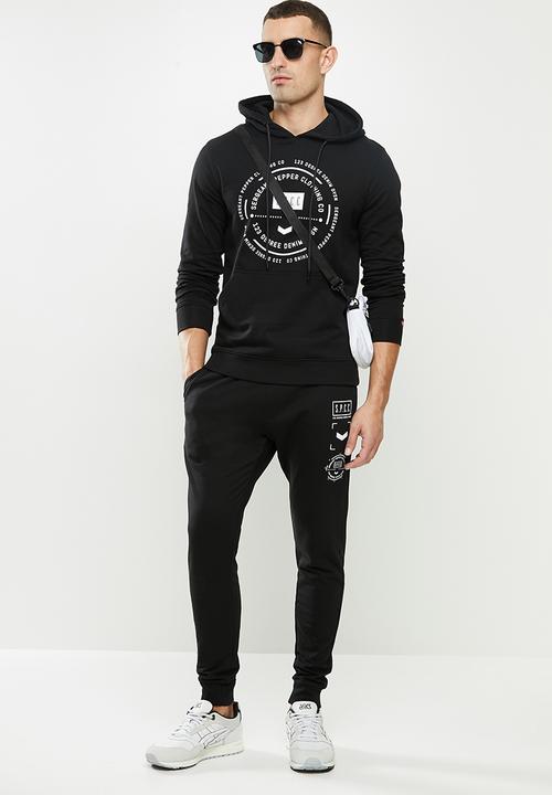 S.P.C.C - Charter elasticated track pants - black
