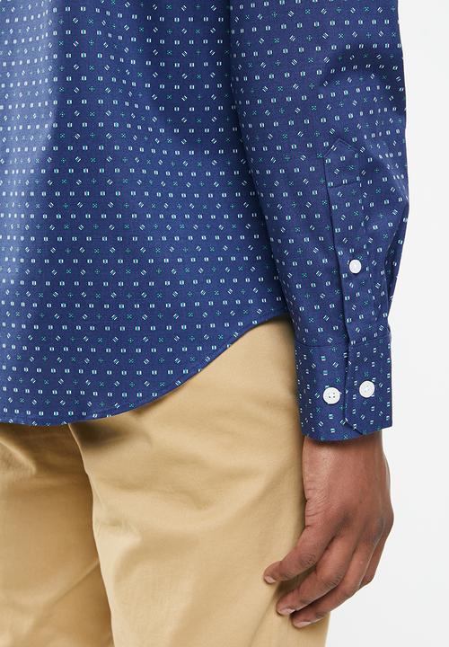 Nautica - Blue depths print shirt - navy