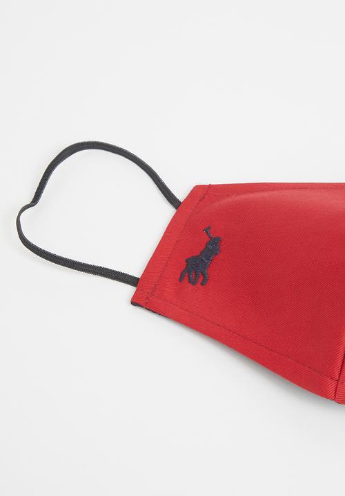 POLO - Mens polo branded mask - red