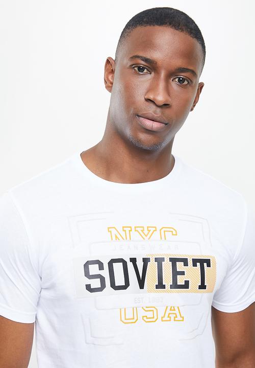 SOVIET - Kobe slim fit crew neck tee  - white