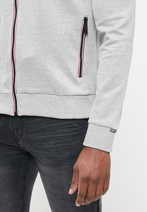 SOVIET - Miller zip through hoodie - grey 