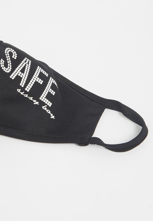 SISSY BOY - Coloured up face mask - black