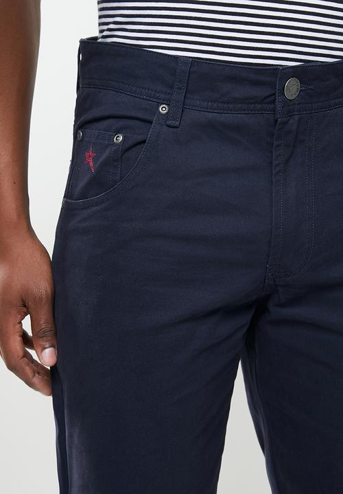 SOVIET - Voyger 5 pocket chino - navy