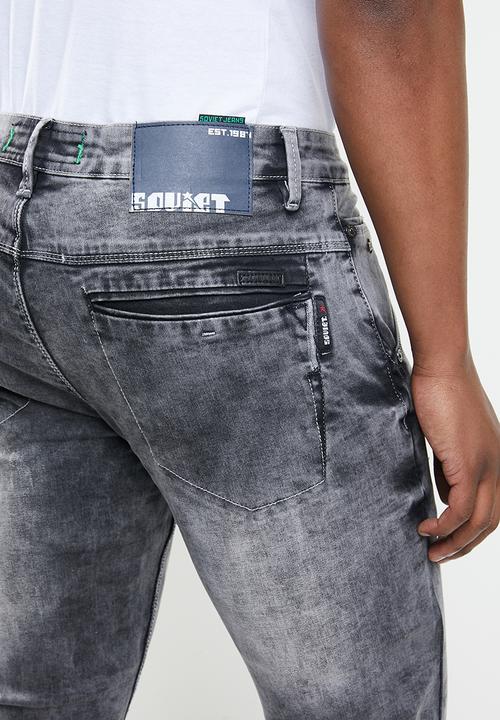 SOVIET - Bettinelli slim leg fashion denim - black