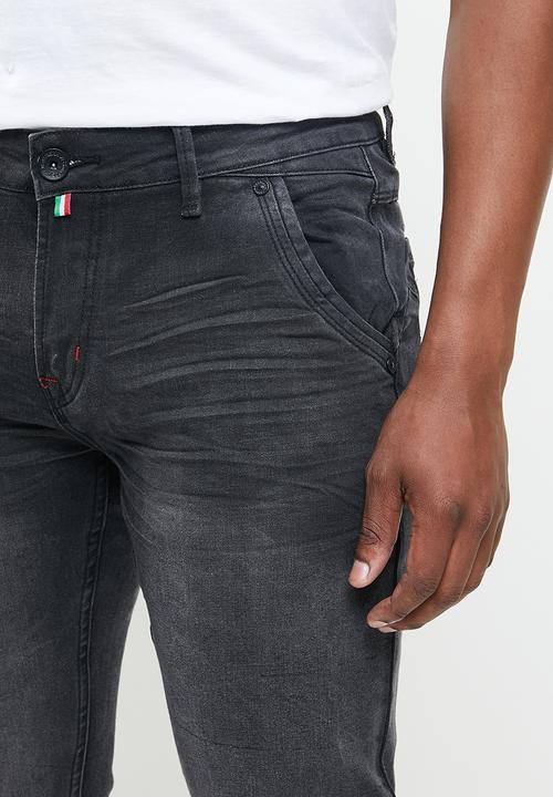 SOVIET - Declan slim leg fashion denim - black