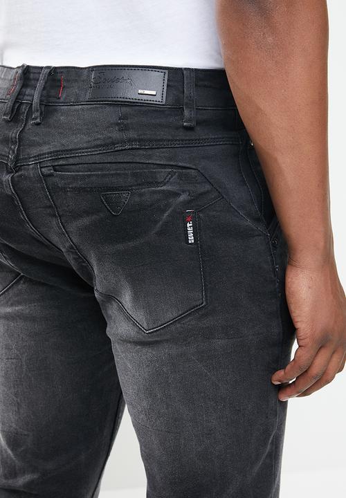 SOVIET - Declan slim leg fashion denim - black