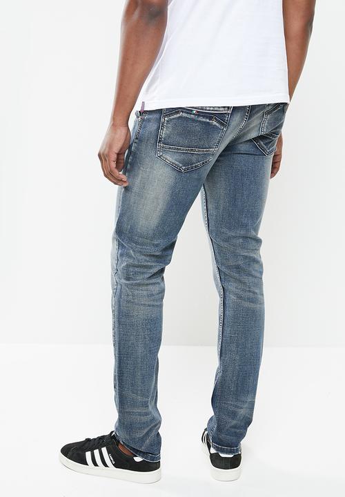 SOVIET - Hector slim leg fashion denim - vintage blue