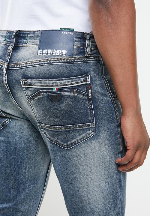 SOVIET - Hector slim leg fashion denim - vintage blue