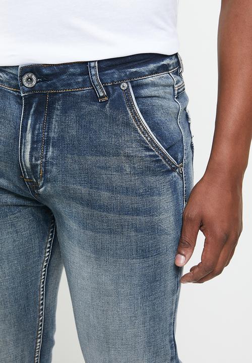 SOVIET - Hector slim leg fashion denim - vintage blue