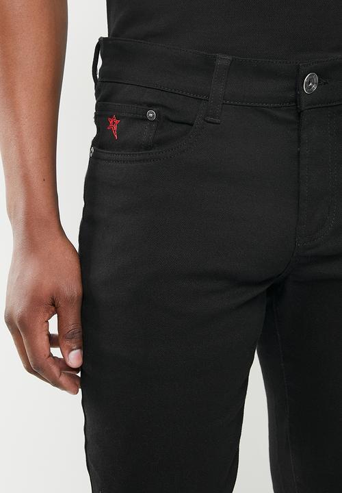 SOVIET - Strikers #9 mens basic skinny denim - black