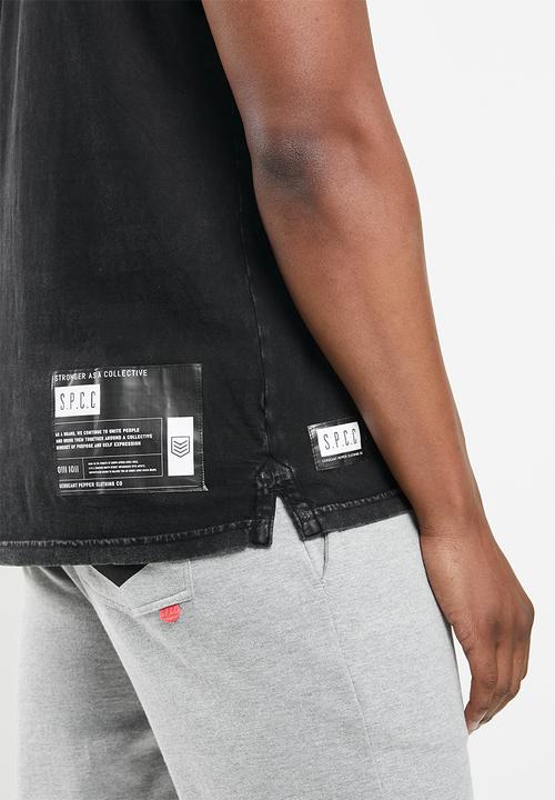S.P.C.C - Chaney straight hem tee - black