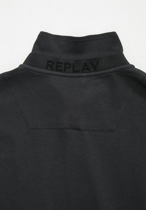 Replay - Replay long sleeve golfer - black