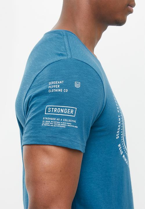 S.P.C.C - Rebel scooped hem tee - blue