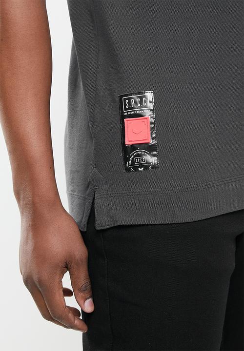 S.P.C.C - Hayne side slit straight hem tee - charcoal