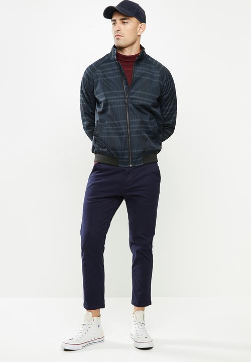 Brave Soul - Ellis check jacket - navy