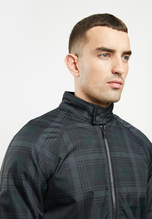 Brave Soul - Ellis check jacket - navy & green 