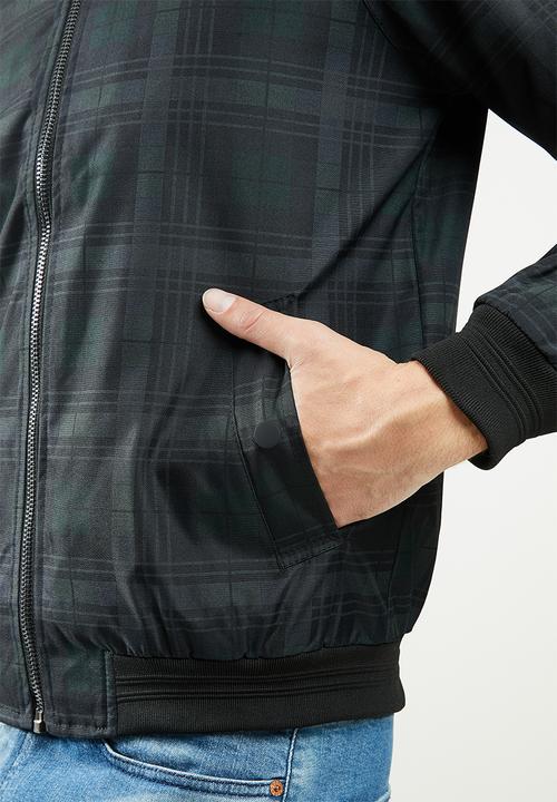Brave Soul - Ellis check jacket - navy & green 