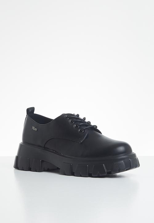 Plum - Fable lug sole brogue - black