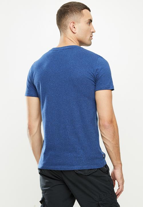 Superdry. - Ol vintage embroidered tee - blue