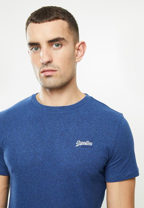 Superdry. - Ol vintage embroidered tee - blue