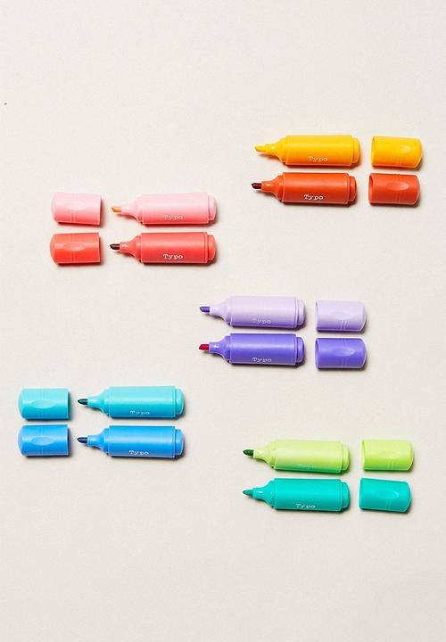 Typo - Mini highlighter 10 pack - pastels