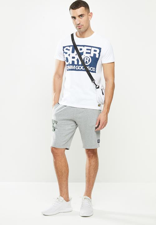 Superdry. - Denim goods co print tee - white