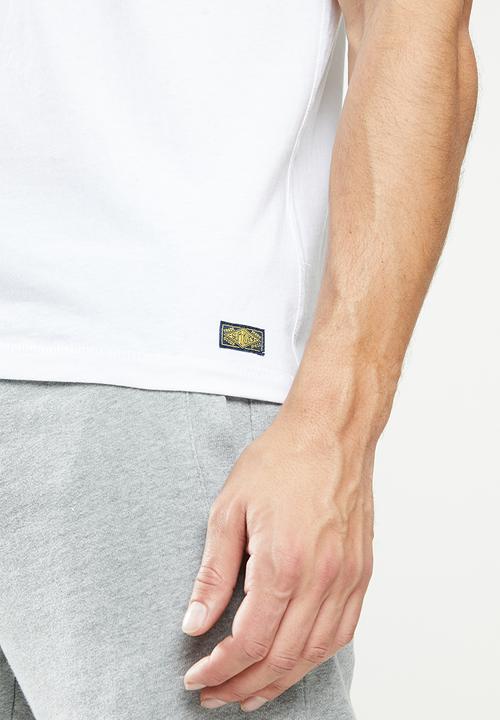 Superdry. - Denim goods co print tee - white