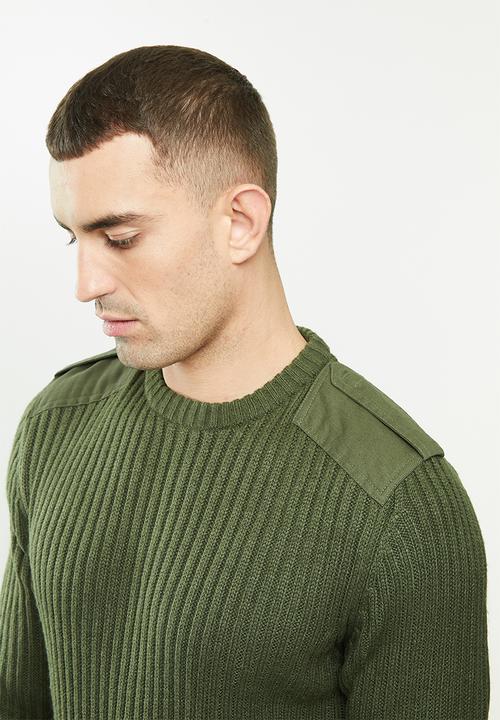 Brave Soul - Garraway knitwear - olive 