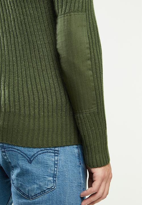 Brave Soul - Garraway knitwear - olive 