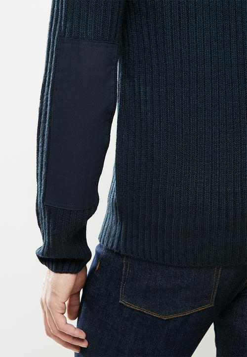 Brave Soul - Garraway knitwear - navy