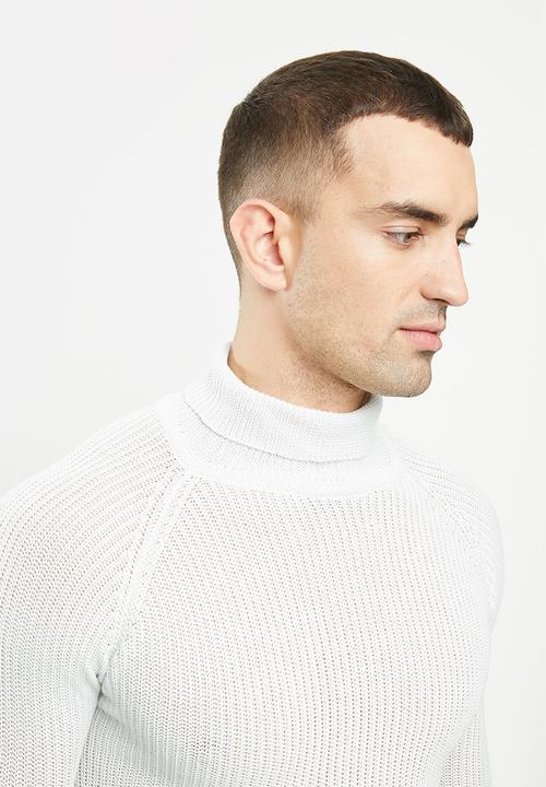 Brave Soul - Greenford knitwear - white