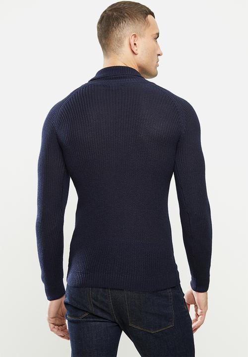 Brave Soul - Greenford knitwear - navy