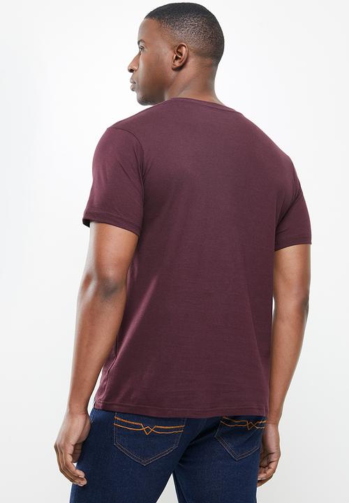 Salomon - Boxed in short sleeve  tee - burgundy 