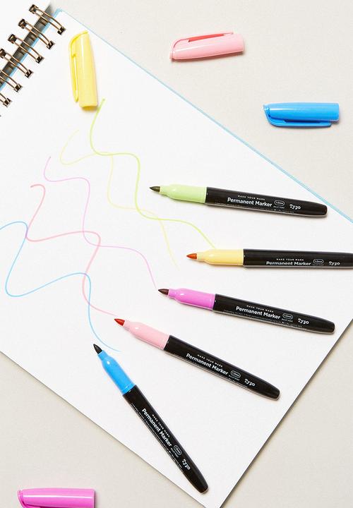 Typo - Make your mark permanent marker 5 pack- pastels