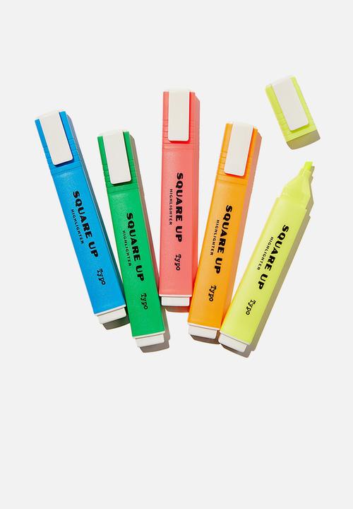 Typo - Square up highlighter 5 pack - brights