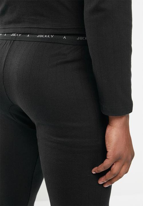 Jockey - 1 pack  drop needle interlock  long john - black