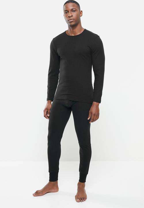 Jockey - 1 pack  drop needle interlock  long john - black